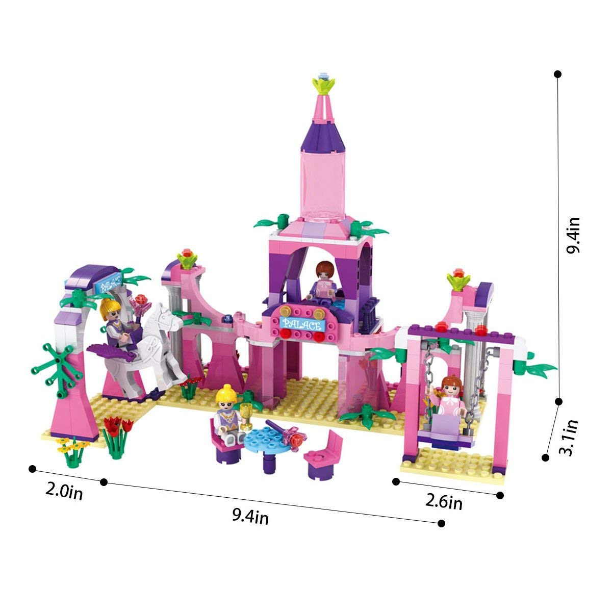 COGO Girls Princess Castle Building Play Set Christmas Toys for Girls 346 Pieces