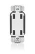 Leviton 4.2-Amp High Speed 4-Port USB Charger, USB4P-W, White