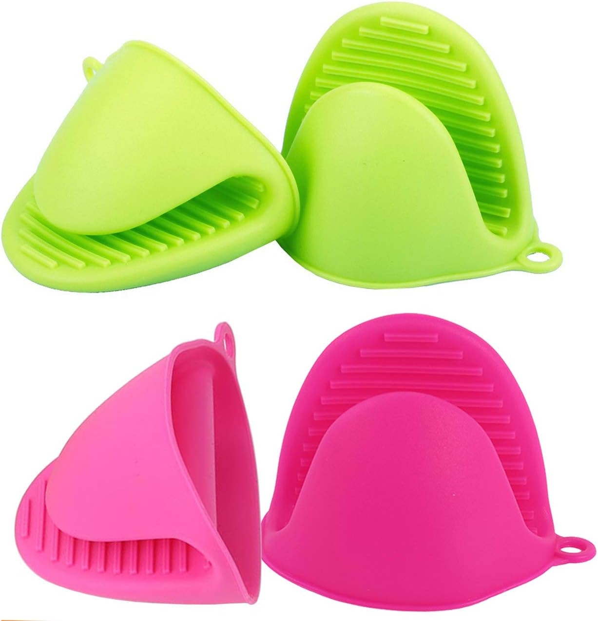 Acronde Mini Oven Gloves Silicone Heat Resistant 2 Pairs Multi Color