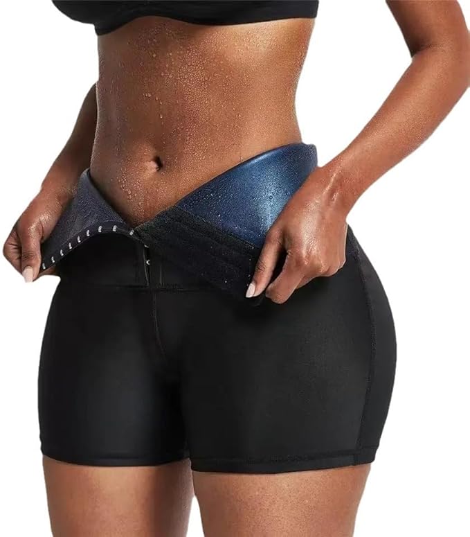 Generic Women High Waist Sauna Pants Thermal Yoga Shorts Compression Sweat Belt