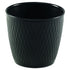 Stefanplast Liberty Round Pot 25 cm, Graphite, Decorative Plant Pot for Indoor and Outdoor Use