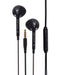 Blue Spectrum D-42 Wired Stereo Earphones with Microphone, 3.5mm Jack In-Ear Headphones, Black