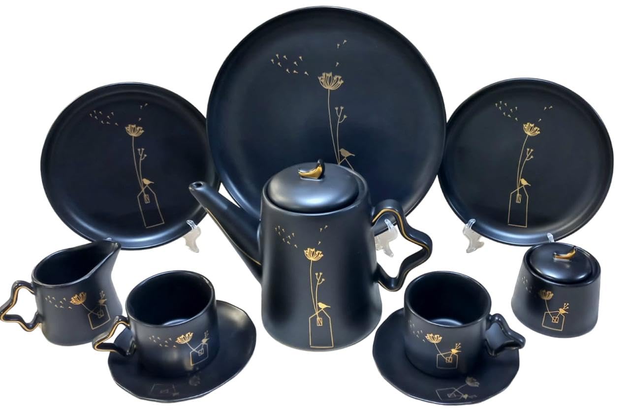 Mazaj Porcelain Tea Set 24 Pcs,High-quality porcelain for durability and elegance.