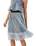 Splash Gingham-Plaid Ruffle-Trim Midi A-Line Skirt for Women