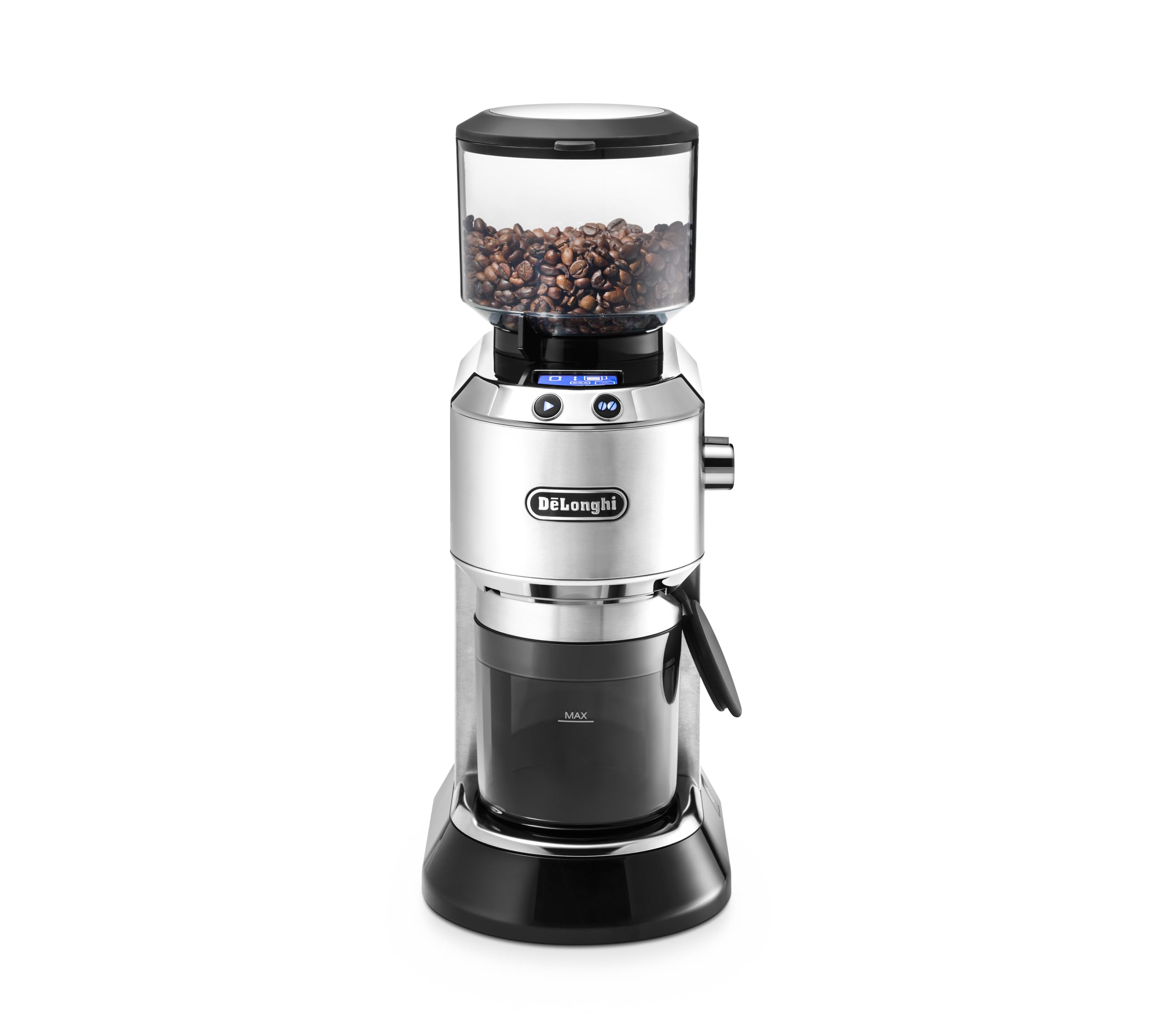 De'Longhi Stainless Steel Dedica Conial Burr Coffee Grinder KG521M (There is a small crack in the grinder's lock, but it closes securely and does not affect its usability)