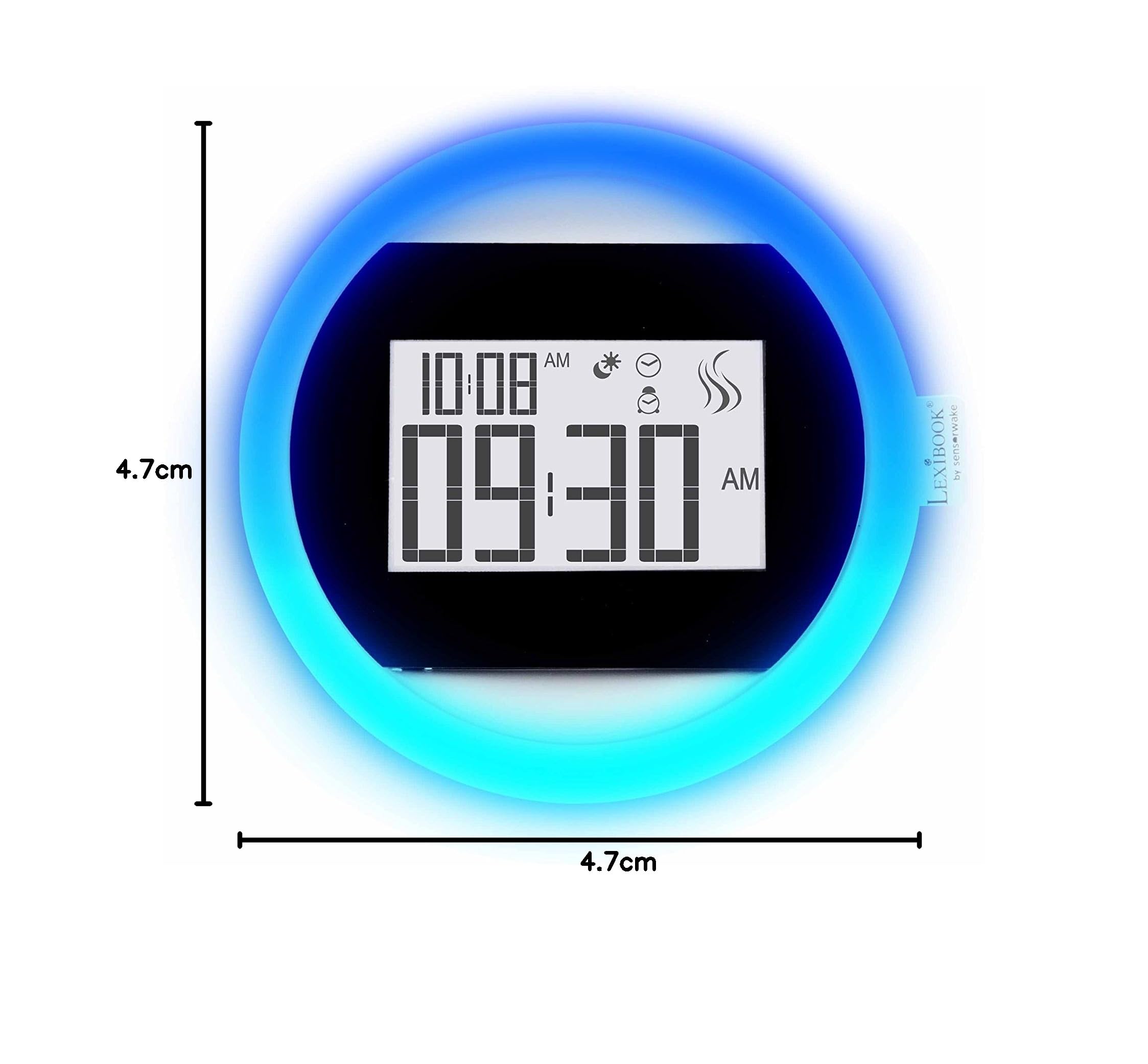 Lexibook by Sensorwake The Olfactory alarm clock, relaxing light, FM radio, battery operated or USB cable, white/black, CS100