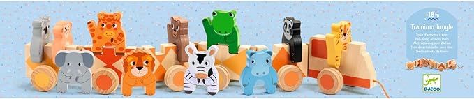 Djeco Wooden Train For The Forest Made from high-quality, durable wood