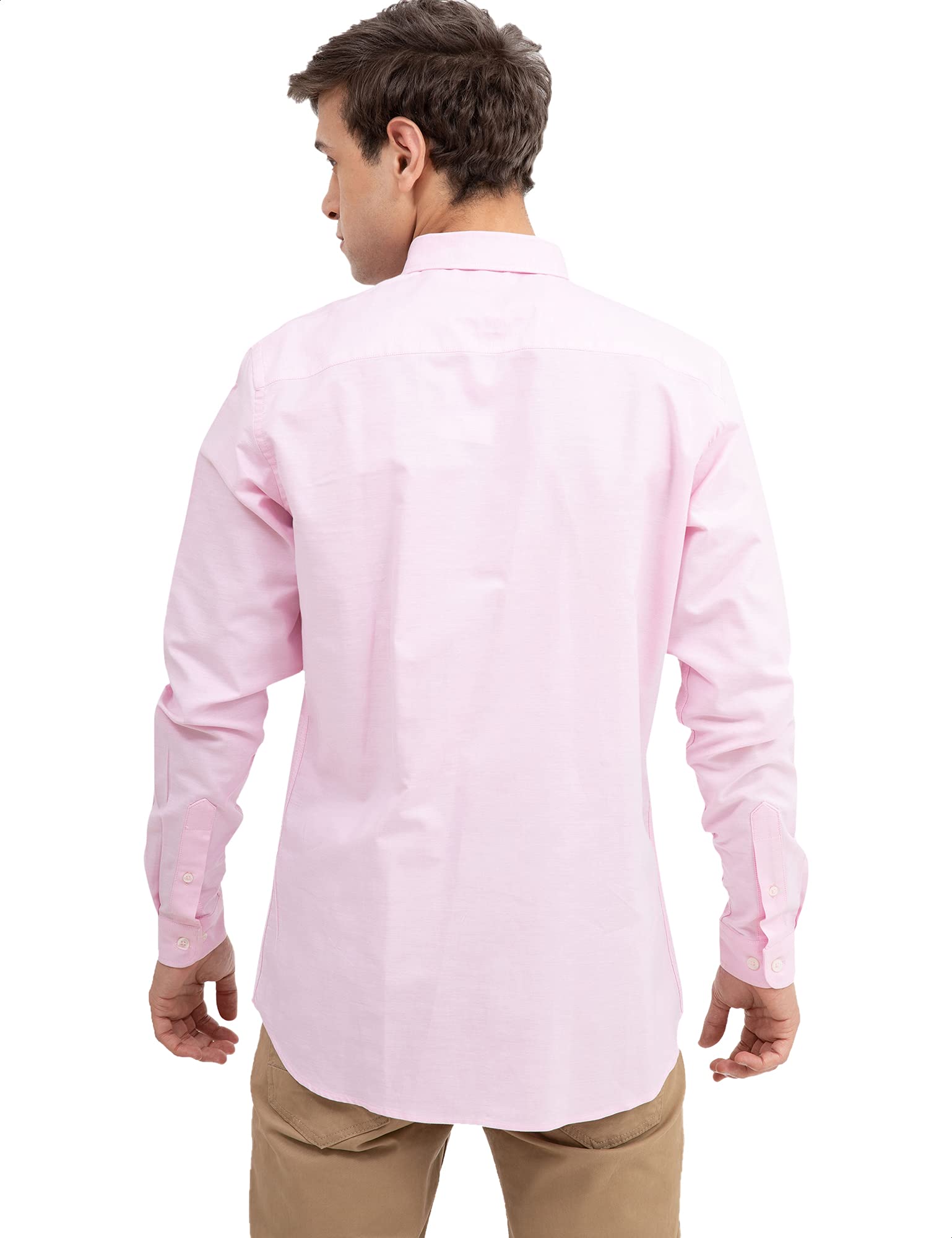 Premoda Long Sleeves Regular-Fit Solid Button-Down Shirt for Men