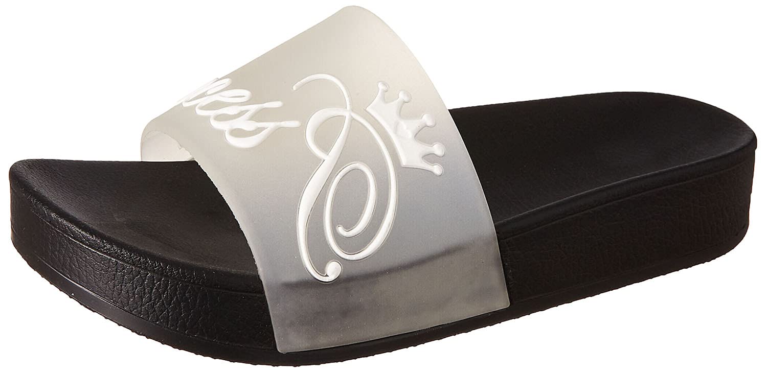 Club Aldo Embossed Princess Letter Print Contrast Sole Slides for Women