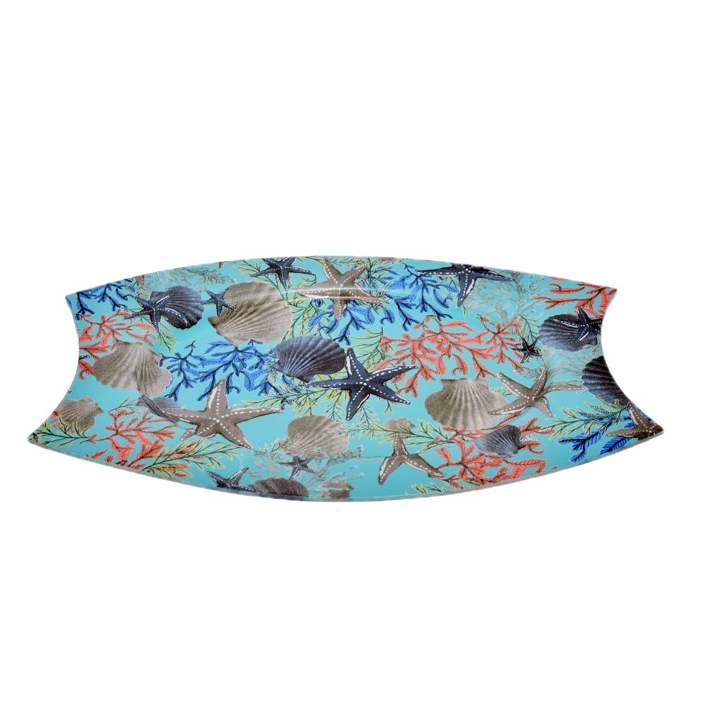 Rosa High Quality Glass Serving Plate, 38.5 * 25cm - Coastal