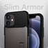 SPIGEN SLIM ARMOR CASE FOR IPHONE 12 MINI - BLACK & GREY