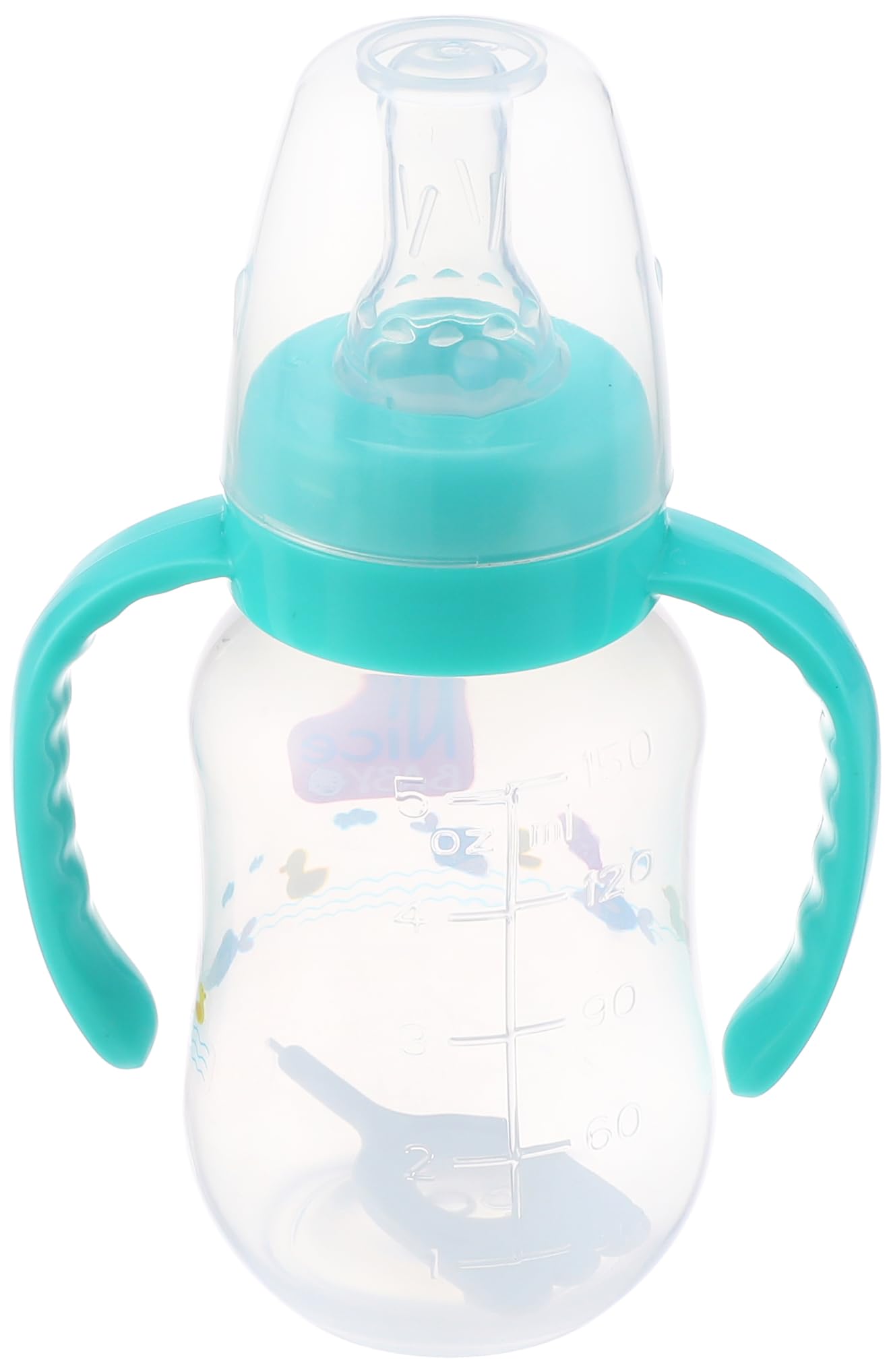 زجاجة رضاعة بيد من نايس بيبي، سعة 150 مل/ أخضر