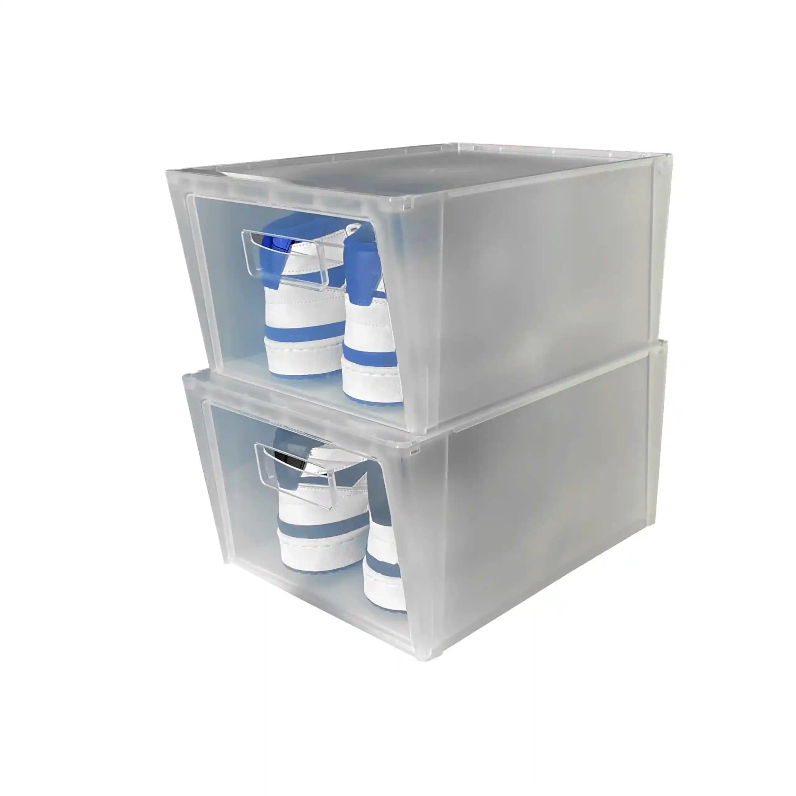 طقم من ٢ منظم أحذية من سنيبس يوفر طريقة عملية وأنيقة لترتيب الأحذية. مصنوع في إيطاليا بجودة عالية