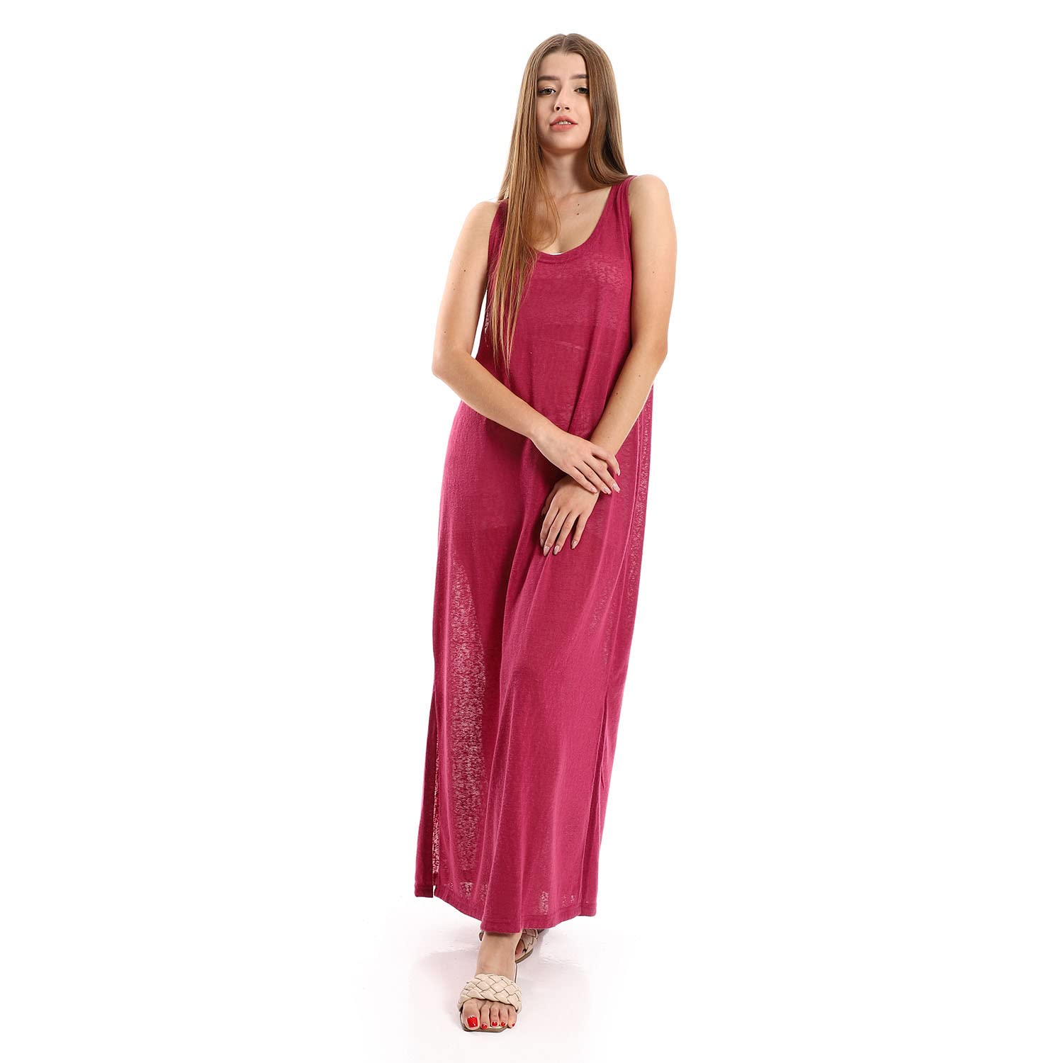 JAMILA Outer dress with a round neckline and side opening for women from Jamila, outerwear.