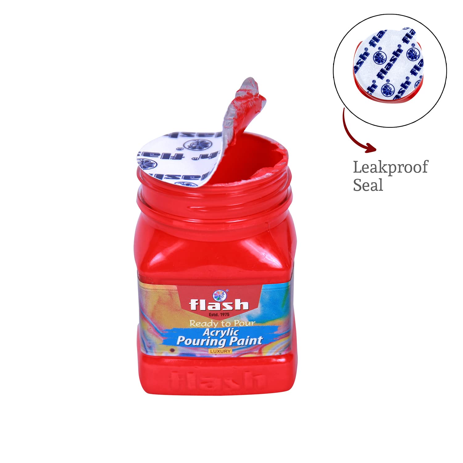مجموعة ألوان أكريليك جاهزة للصب من فلاش، تحتوي على ١٦ درجة لون مختلفة، سعة كل عبوة ٥٠ مل. تتميز بسيولة عالية تسمح بالصب السلس والمتساوي دون الحاجة إلى خلط أو تخفيف.