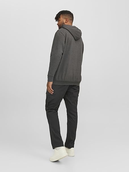 Jack & Jones Men Hoodie Grey Casual Hoodie