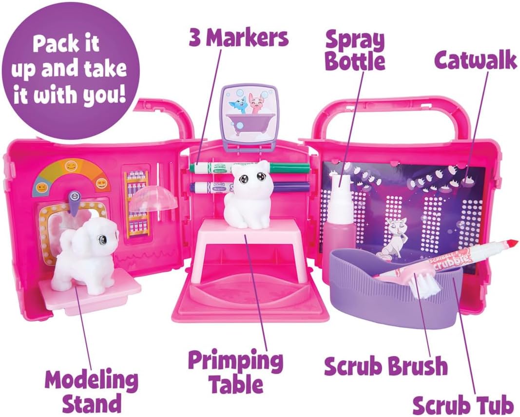 Crayola 74-7304-E-000 Scribble Scrubbie Pets Salon Playset for Kids