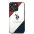 CG MOBILE US Polo Assn. جراب مبطن بتصميم ثلاثي الألوان لهاتف iPhone 14 Pro