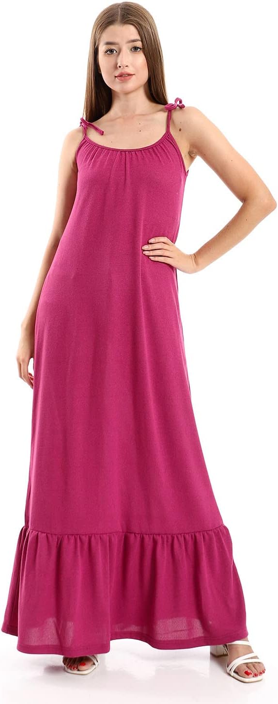 فستان جميله الكاجوال بدون أكمام بتصميم متعدد الطبقات للنساء يتميز بأناقة بسيطة وراحة مثالية طوال اليوم.