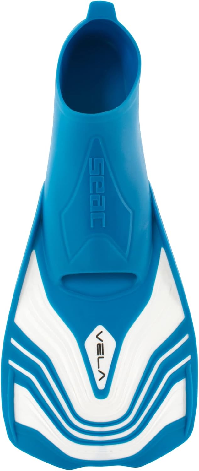 Seac Short Swimming & Snorkeling Fins Light Blue Training Fins – Safqqa Egypt