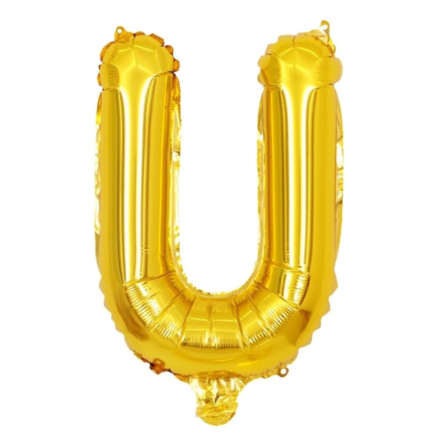 Foil Large Letter U Shaped Shiny Balloon Can Fills With Air Or Helium High Quality Materials Specially Made For Birthday Party Decoration 16 Inch - Gold - Safqqa