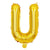 Foil Large Letter U Shaped Shiny Balloon Can Fills With Air Or Helium High Quality Materials Specially Made For Birthday Party Decoration 16 Inch - Gold - Safqqa