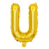 Foil Large Letter U Shaped Shiny Balloon Can Fills With Air Or Helium High Quality Materials Specially Made For Birthday Party Decoration 16 Inch - Gold - Safqqa