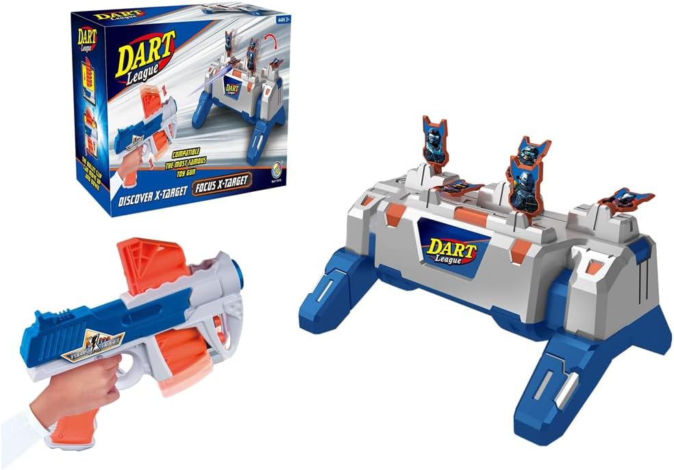 Awlad Farghaly B3232N Colorful Toy Gun Shooting Set with Moving Targets, Stand & Music – Interactive Kids Game