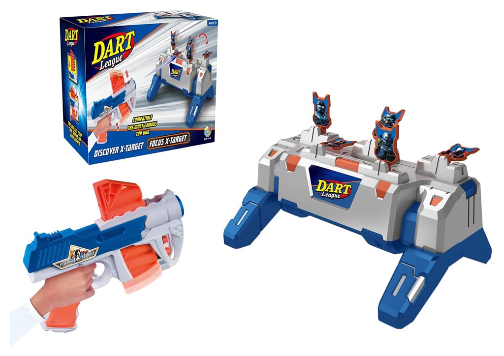 Awlad Farghaly B3232N Colorful Toy Gun Shooting Set with Moving Targets, Stand & Music – Interactive Kids Game
