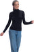 CARINA Women's High Neck Long Sleeve Top - Black