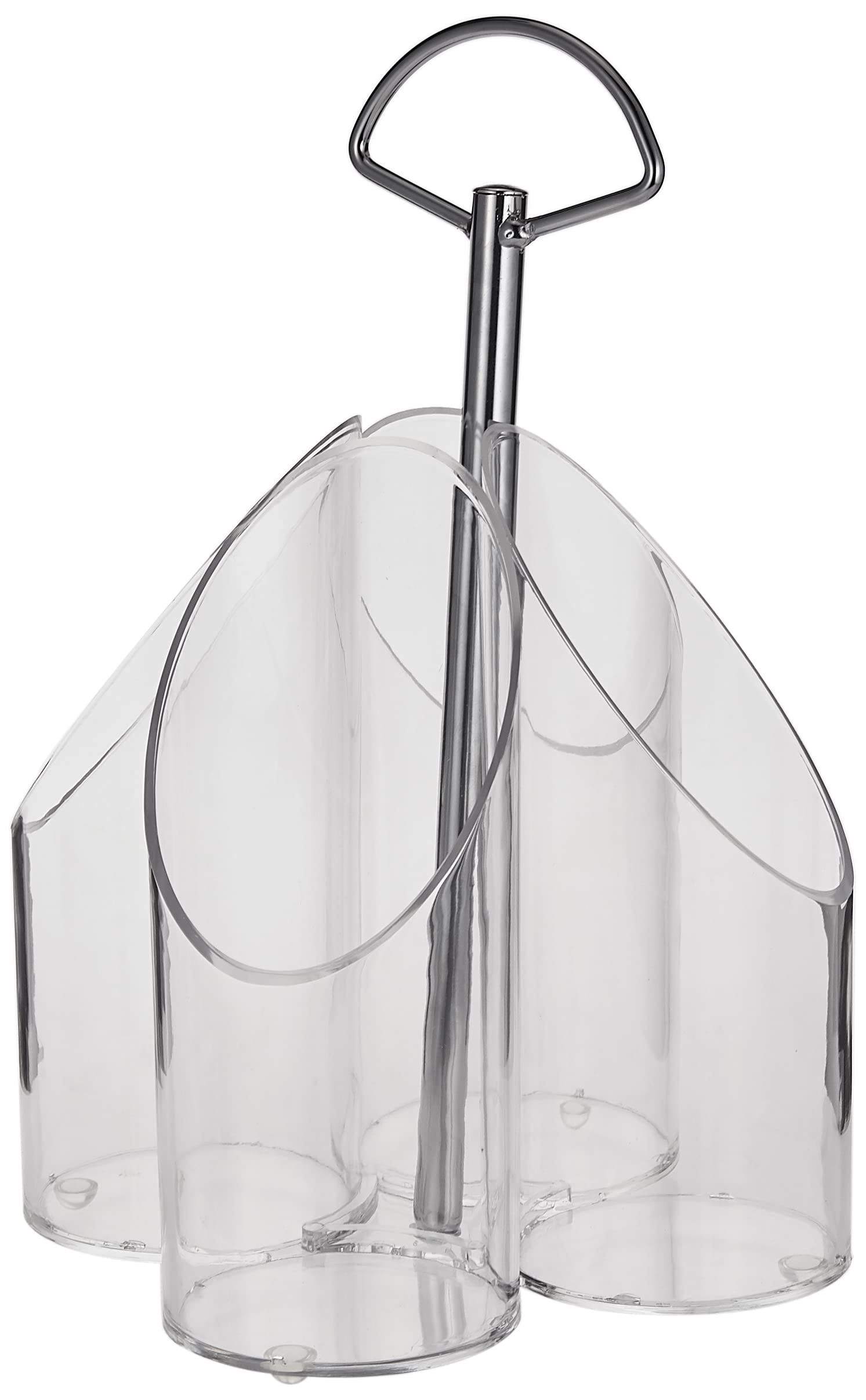 Vague Cutlery Holder For Kitchen, Transparent/Silver