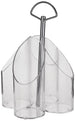 Vague Cutlery Holder For Kitchen, Transparent/Silver - Safqqa