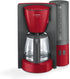 Bosch Comfort Line TKA6A044 Coffee Machine, Flavor Protection Glass Jug, Automatic Limit Switch, Programmable to 20/40/60 Minutes, 1200 W, Red /