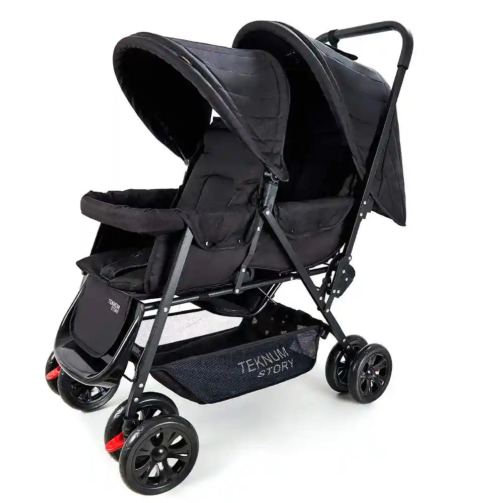 Teknum Double Baby Stroller For Baby- Black – Safqqa Egypt