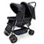 Teknum Double Baby Stroller For Baby- Black