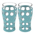 Lifefactory BPA-Free Beverage Glass with Protective Silicone Sleeve – Indoor & Outdoor Use(Dameg Box)