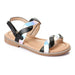 grinta girls RH256-BLACK Flat Sandal - Safqqa Egypt