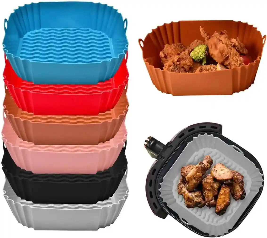 Silicone Air Fryer Liner – Reusable Non-Stick Liner, 22cm (1 Piece)
