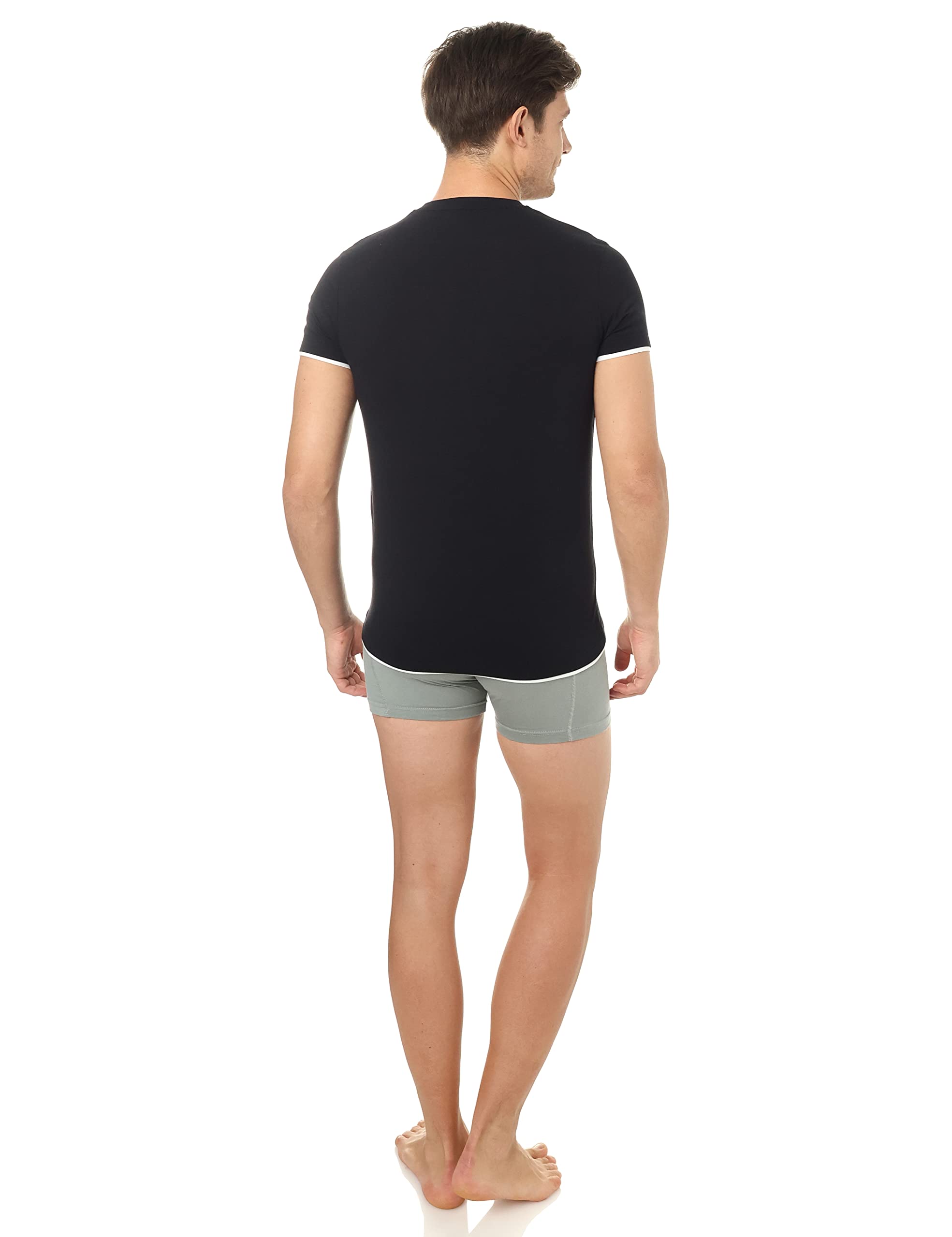 Hero Basic Men’s Set – 3 Double V-Neck T-Shirts + Free Boxer (Pack of 4)