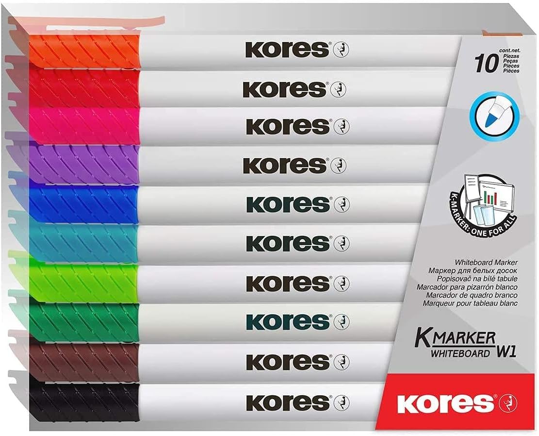 Kores Marker W1 WHB 10 Colors 22841 - Multicolor