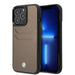 CG MOBILE BMW Signature Leather Case for iPhone 14 Pro Max Genuine Leather, Embossed Card Slot, Slim Fit, Anti-Scratch, Shockproof, Taupe. - Safqqa Egypt
