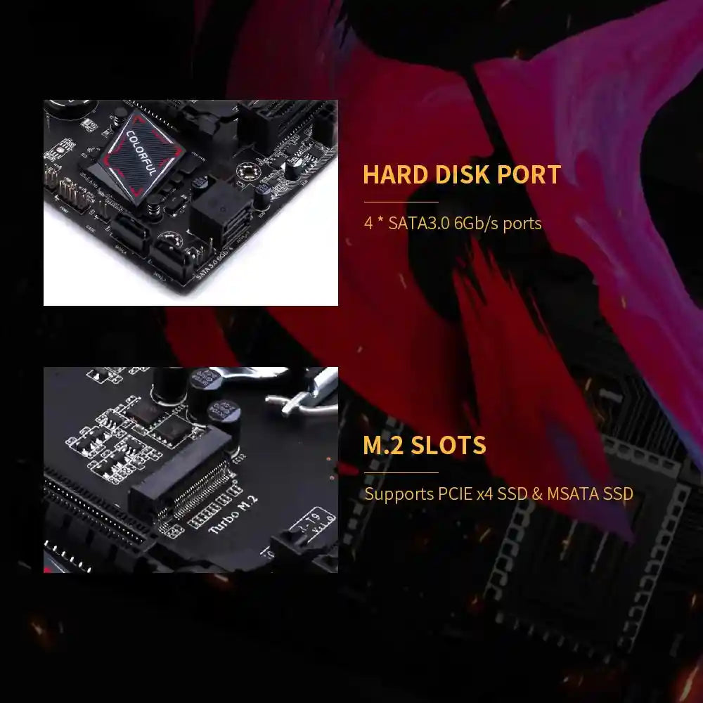 لوحة الأم من دوكولر بمعالج B360 توفر تصميمًا موثوقًا مع حماية متعددة لأنظمة الكمبيوتر المكتبية. تدعم المعالجات الحديثة وتوفر خيارات اتصال متعددة، بما في ذلك منافذ عرض VGA وDVI وHDMI ومنفذ SATA 3.0 لنقل البيانات بسرعة عالية