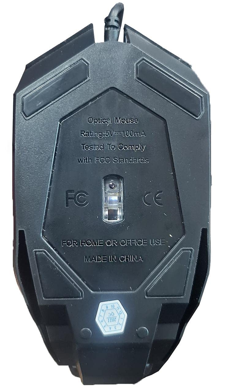 ماوس ألعاب بصري HP G270 – 4 أزرار، إضاءة LED بـ 7 ألوان، 1600DPI، أسود.