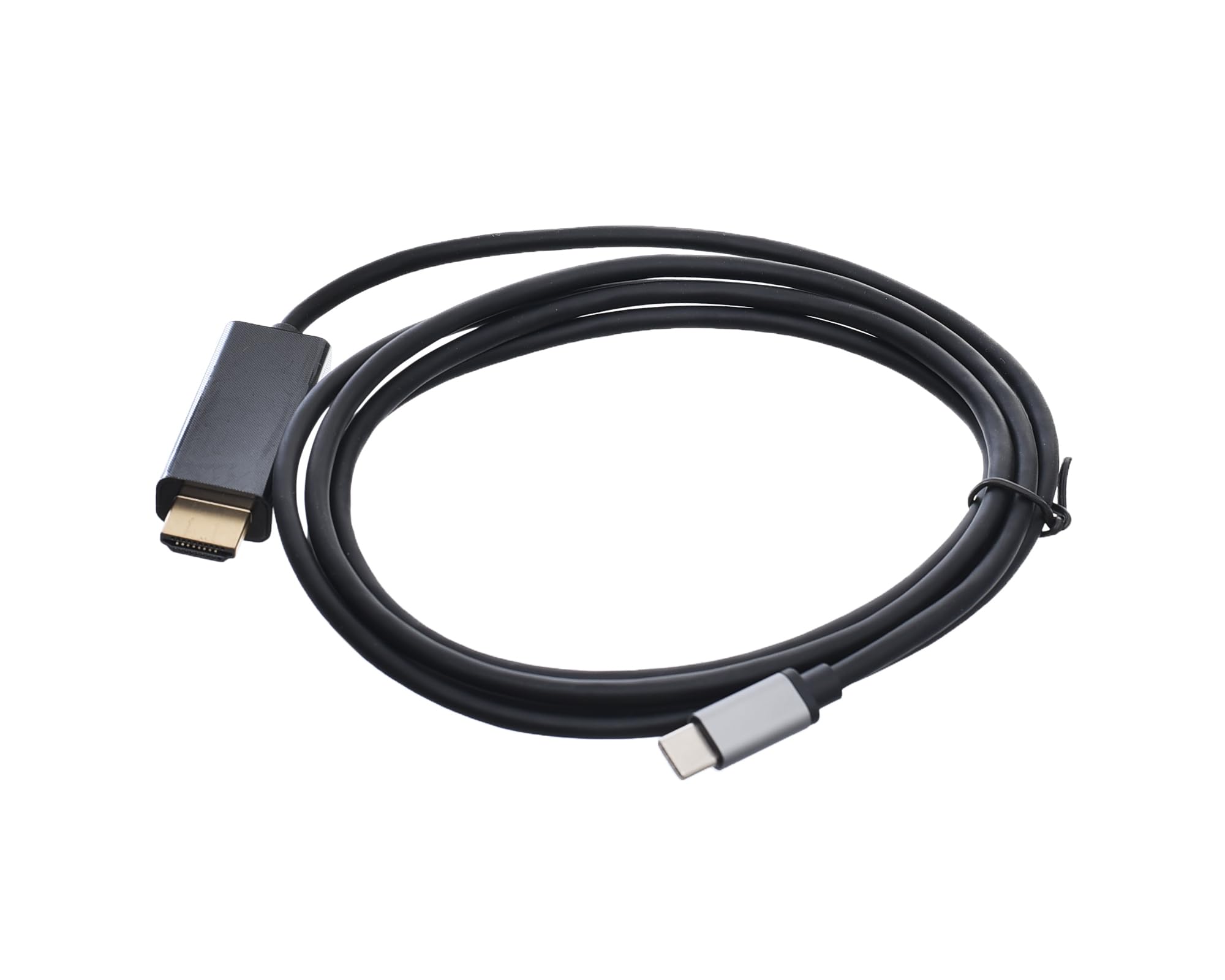 محول نحاسي مع كابل نوع C إلى HDMI للاتصال 1.5 م - أسود