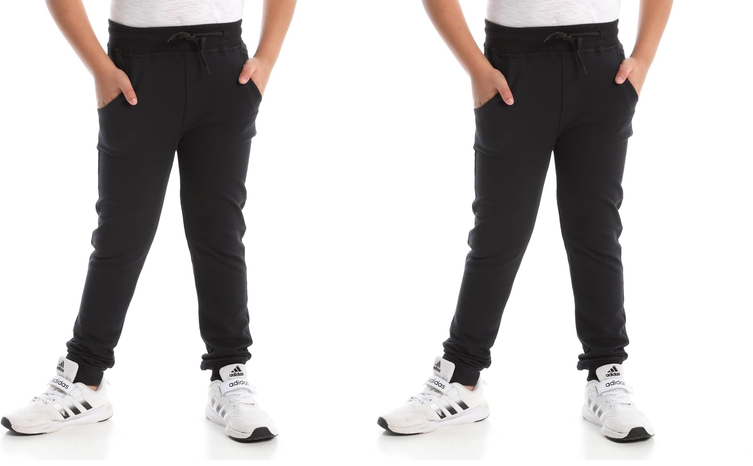 Andora Boys Boys Black Basic Everyday Joggers with Elastic Hem Casual Pants - Safqqa Egypt