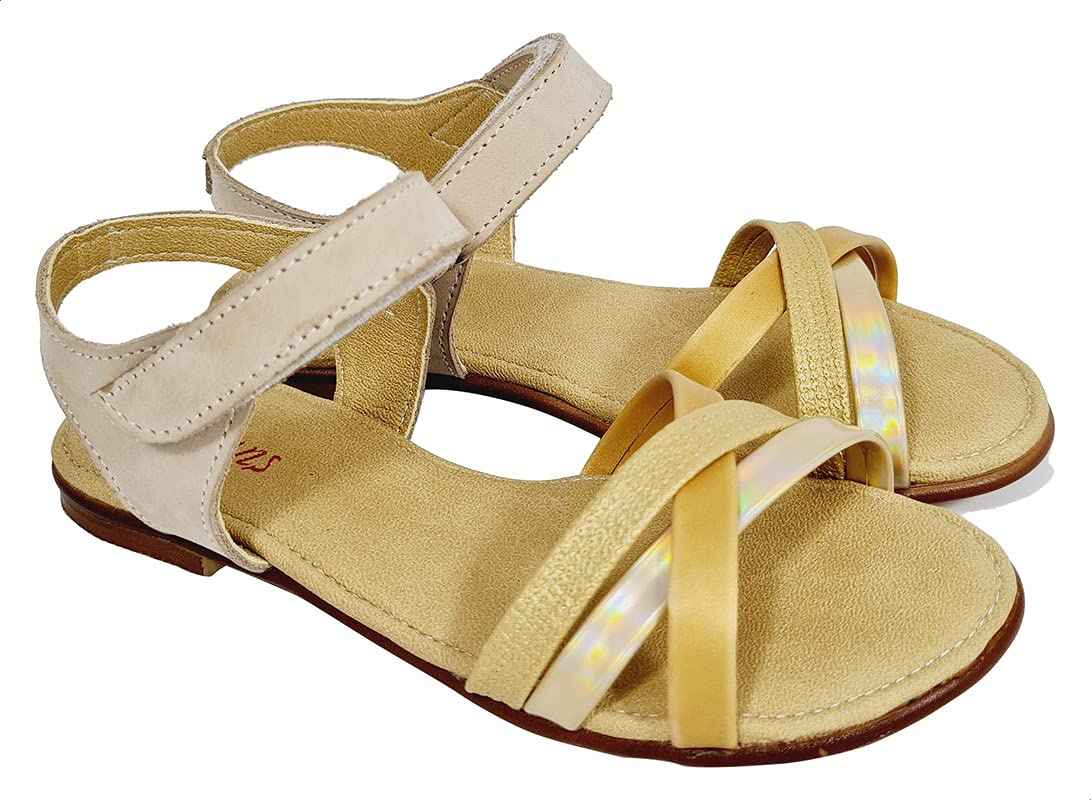 Summer slingback velcro closure flat sandals for girls - Safqqa Egypt