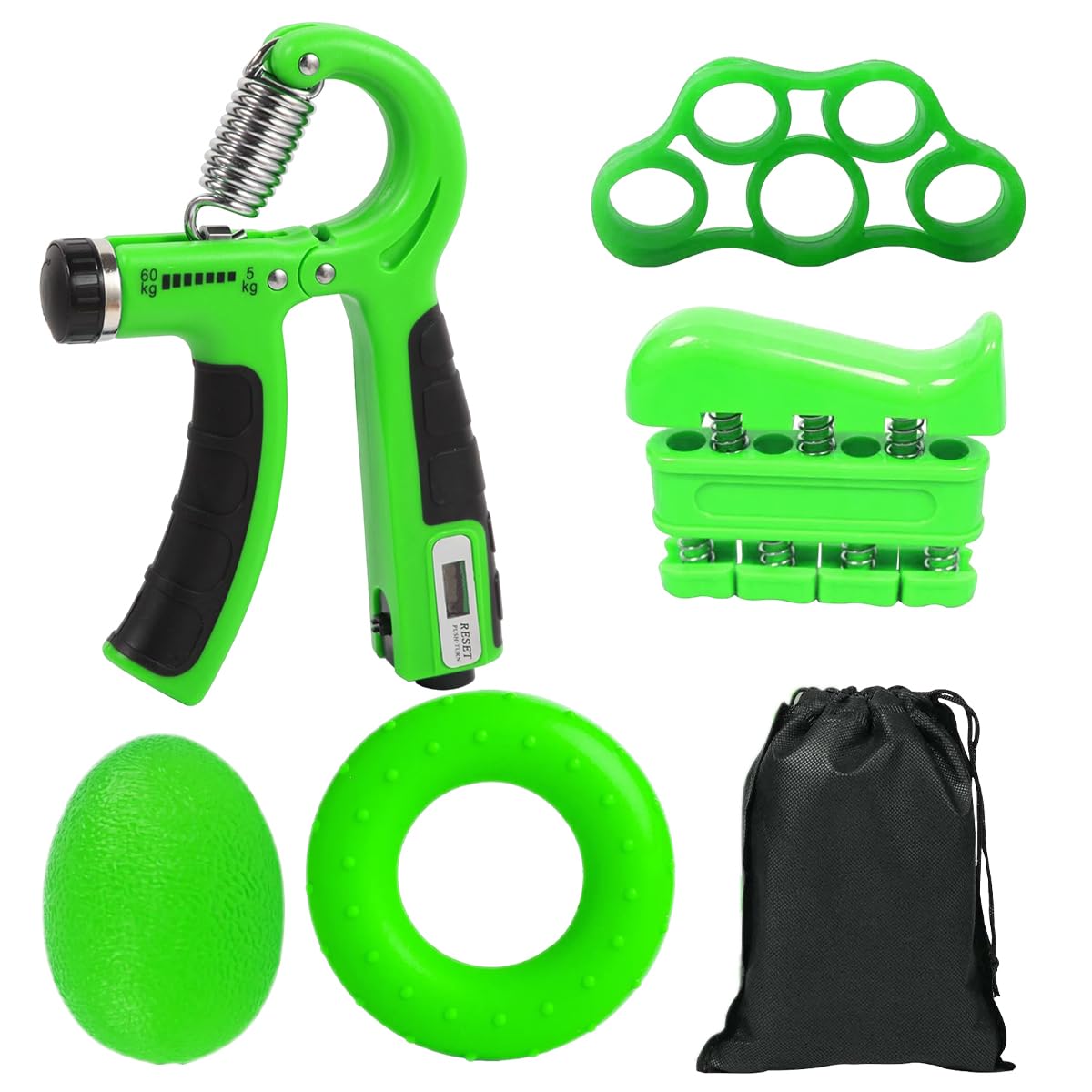 hand grip exerciser, 5pcs Hand Vibration Finger Enhancer Exercise Set - Forearm and Hand Exerciser Equipment, Hand Gripper for Strength & Rehabilitation