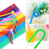 Portal Colorful Flexible Drinking Straws 60 Pieces Disposable Plastic Straws