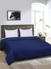 Home Town Plain Microfibre Blue Bed Spread,160X220cm - Safqqa