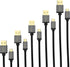 KabelDirekt â€“ 0.5m Micro USB Cable (USB 2.0, Sync & Charge Cable, Nylon) PRO Series - Pack of 5